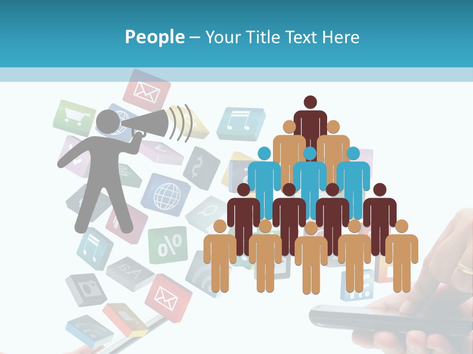 Communicate Pad Touchscreen PowerPoint Template