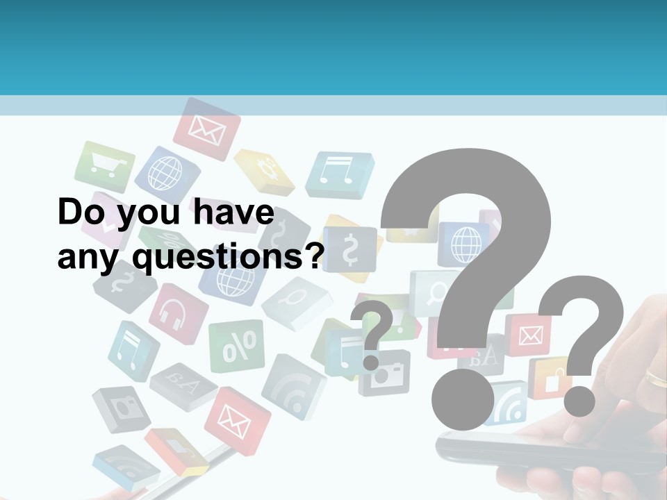 Communicate Pad Touchscreen PowerPoint Template