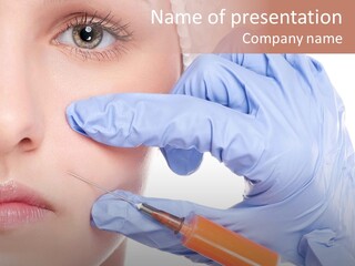 Botox Lips Aesthetic Wrinkle PowerPoint Template