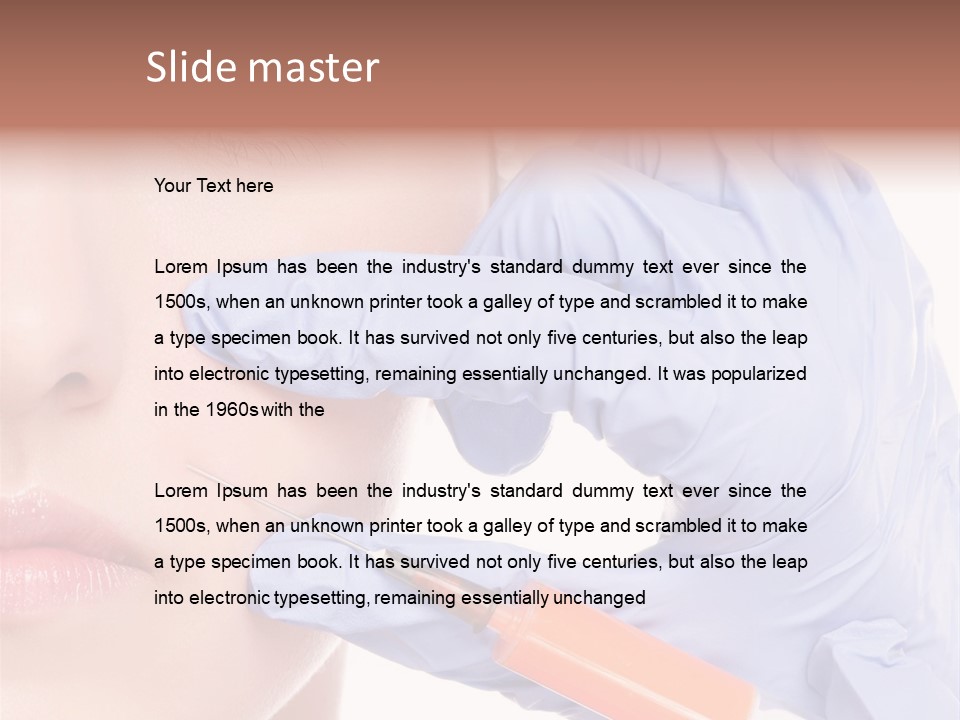 Botox Lips Aesthetic Wrinkle PowerPoint Template