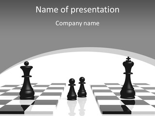 Chess Fight Dad PowerPoint Template