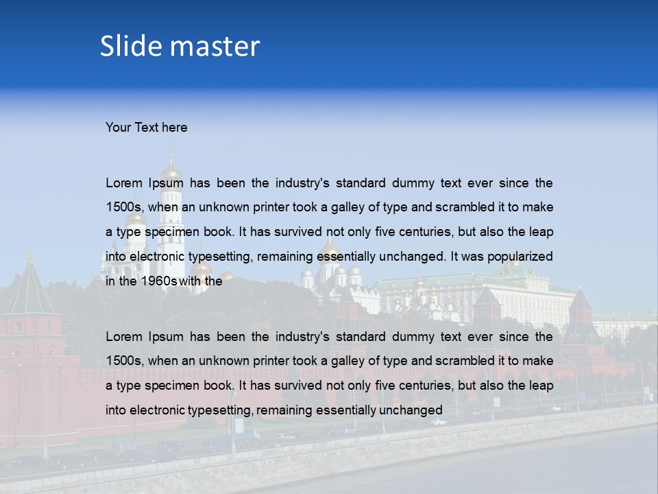 Moscow Kremlin Brick Kremlin Wall PowerPoint Template