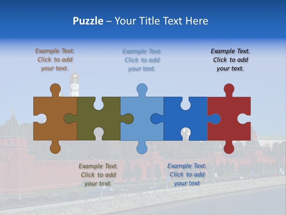 Moscow Kremlin Brick Kremlin Wall PowerPoint Template