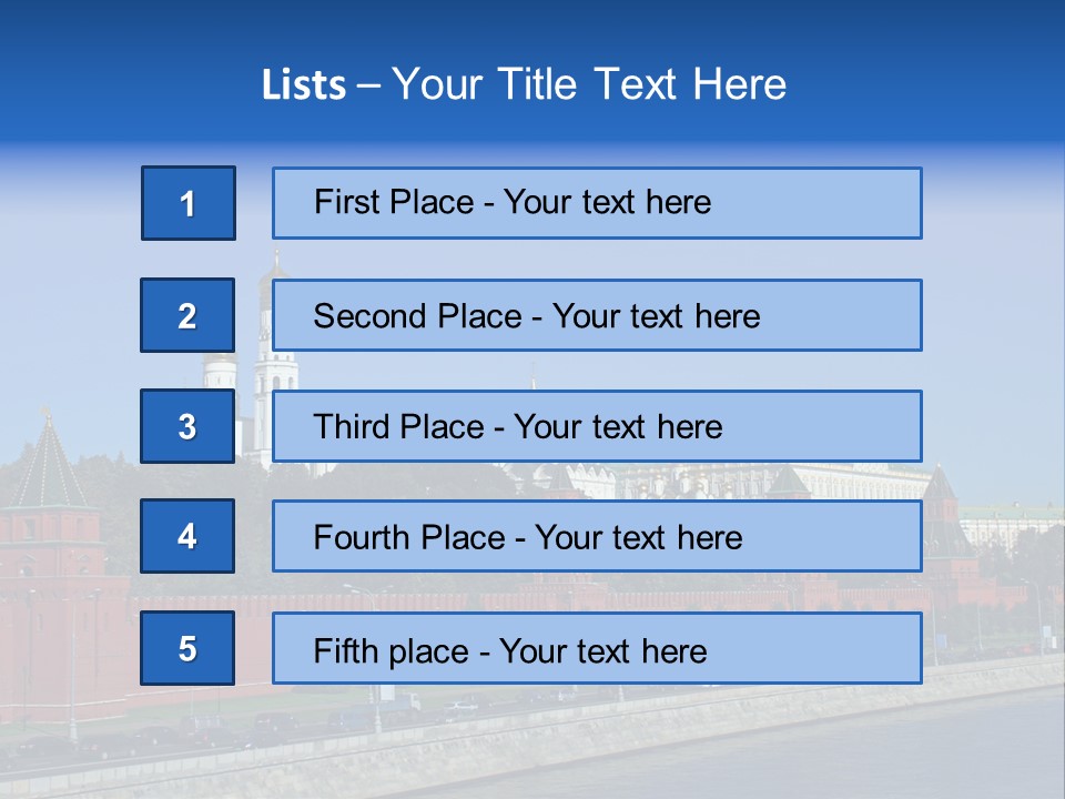 Moscow Kremlin Brick Kremlin Wall PowerPoint Template