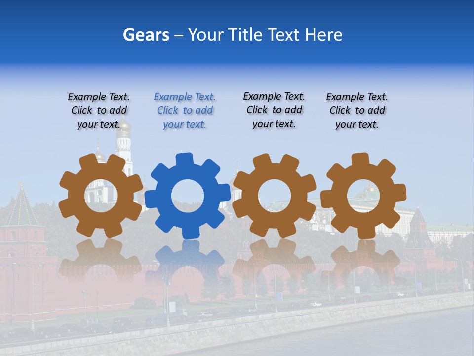 Moscow Kremlin Brick Kremlin Wall PowerPoint Template