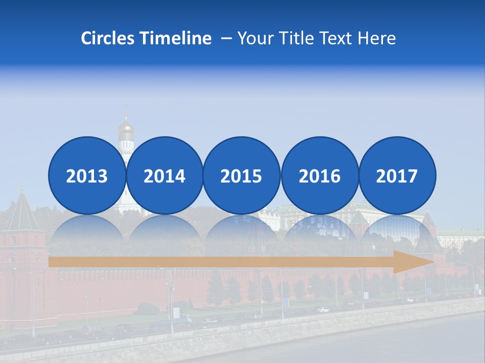 Moscow Kremlin Brick Kremlin Wall PowerPoint Template