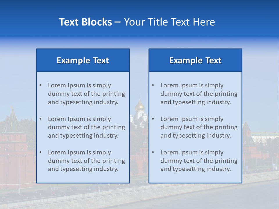 Moscow Kremlin Brick Kremlin Wall PowerPoint Template