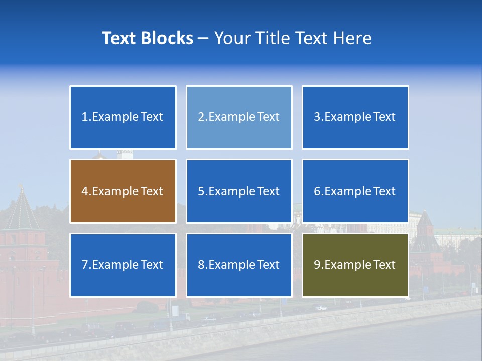 Moscow Kremlin Brick Kremlin Wall PowerPoint Template