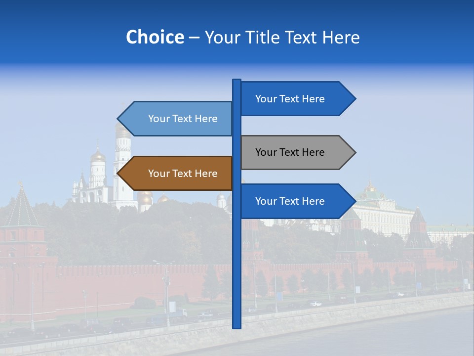 Moscow Kremlin Brick Kremlin Wall PowerPoint Template