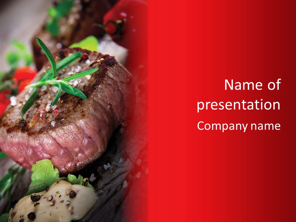 Seared Cooked Spices PowerPoint Template
