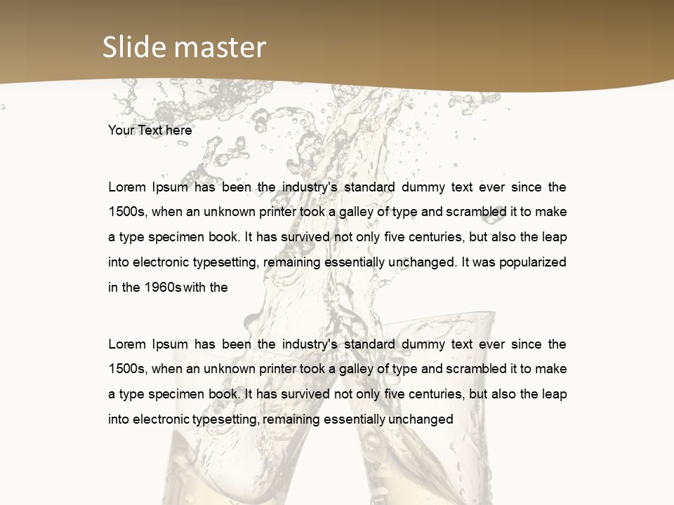 Wine Splashing Popping Cork PowerPoint Template