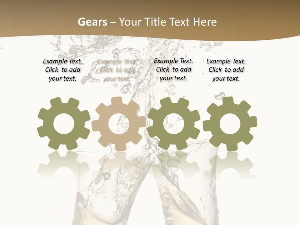 Wine Splashing Popping Cork PowerPoint Template