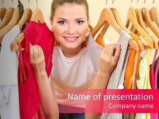 Young Beautiful Person PowerPoint Template