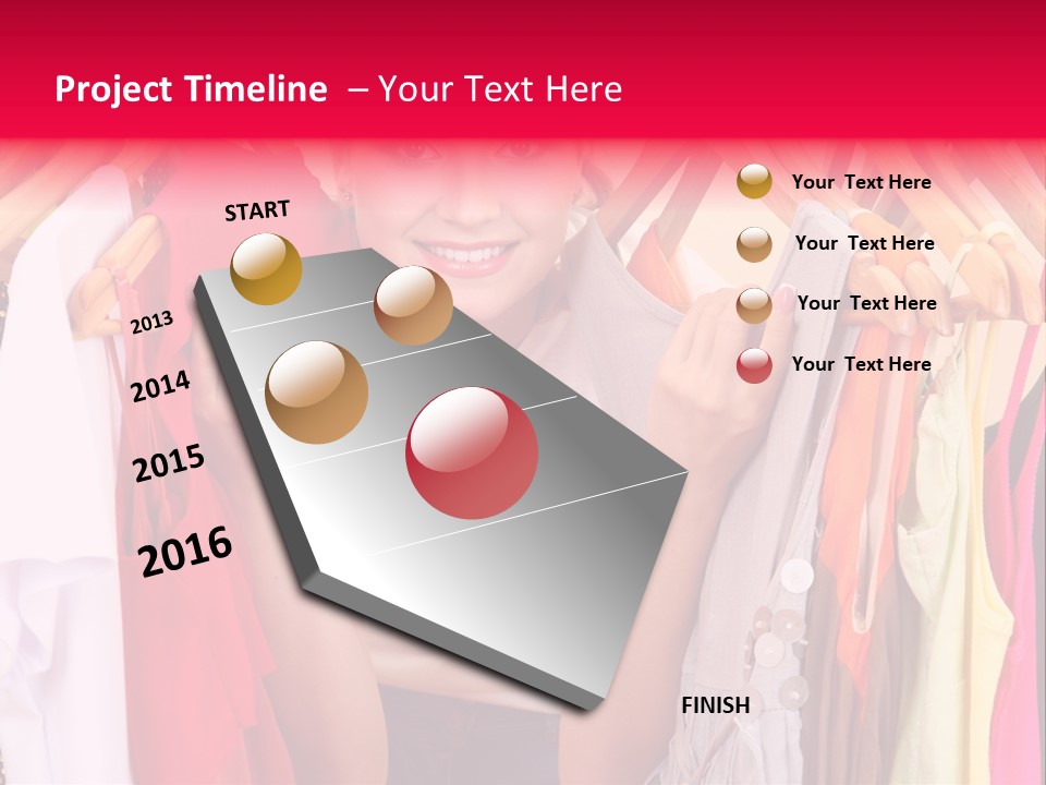 Young Beautiful Person PowerPoint Template