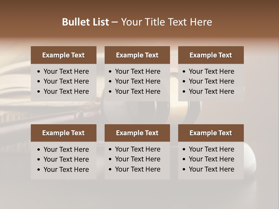Law Table Judgement PowerPoint Template