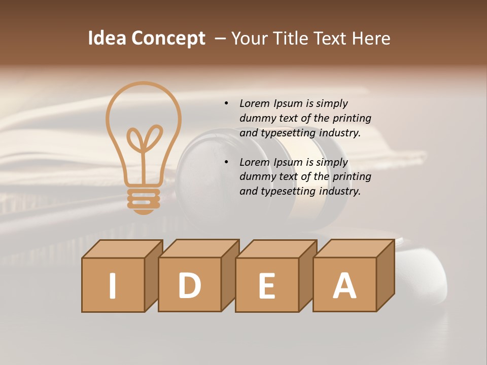Law Table Judgement PowerPoint Template
