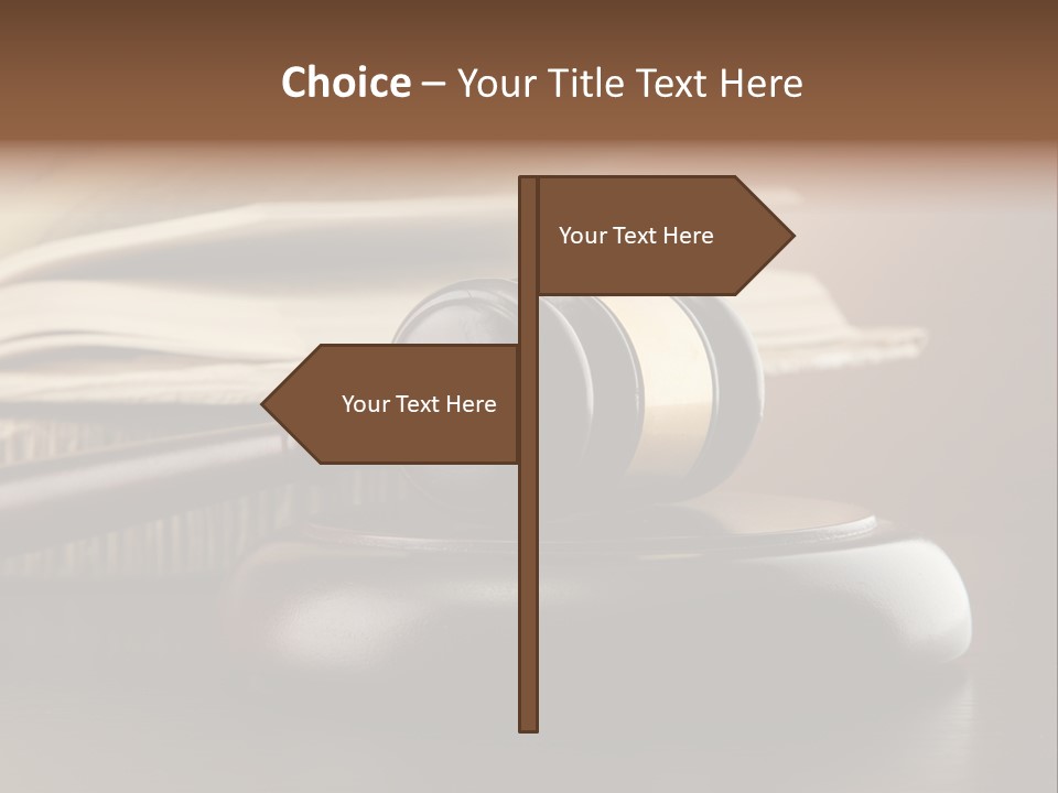 Law Table Judgement PowerPoint Template