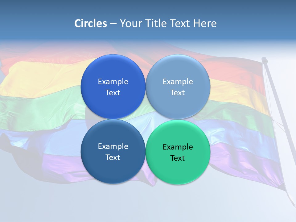 Sunlight Gay Pride Flag Over Sized PowerPoint Template