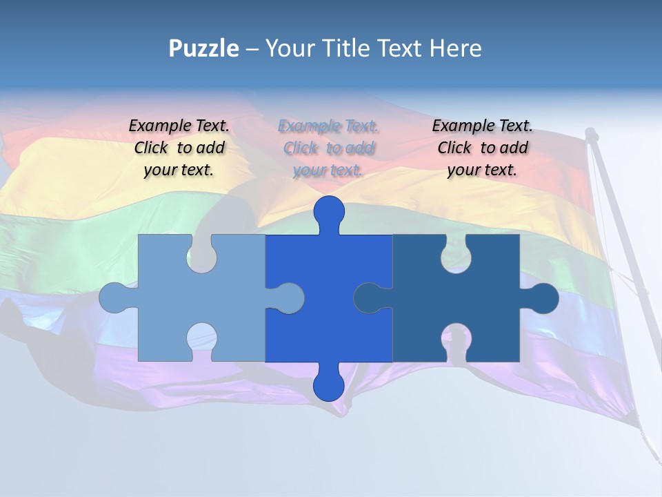 Sunlight Gay Pride Flag Over Sized PowerPoint Template