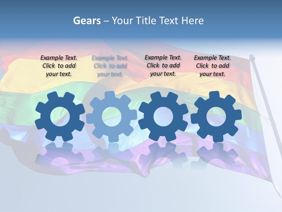 Sunlight Gay Pride Flag Over Sized PowerPoint Template