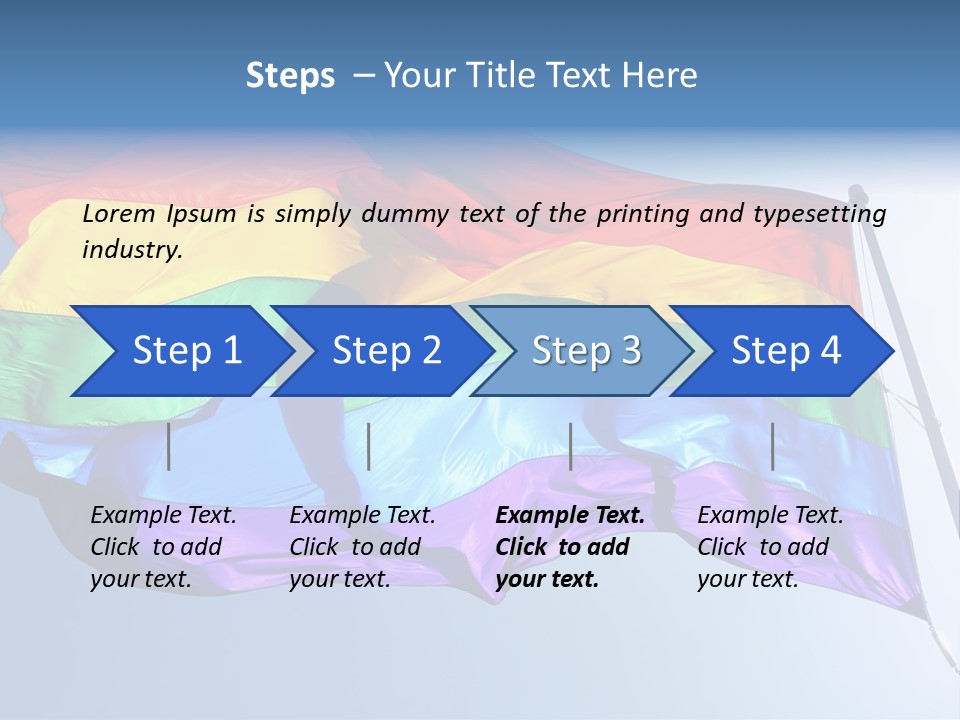 Sunlight Gay Pride Flag Over Sized PowerPoint Template