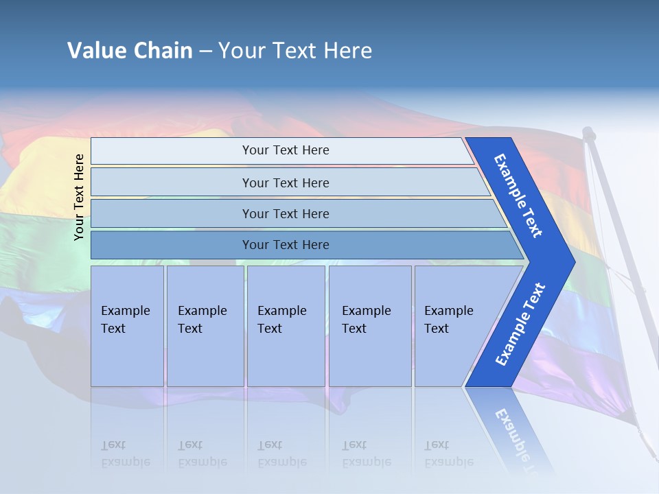 Sunlight Gay Pride Flag Over Sized PowerPoint Template