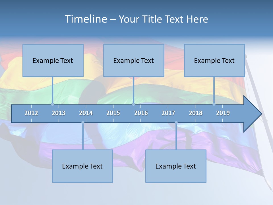 Sunlight Gay Pride Flag Over Sized PowerPoint Template