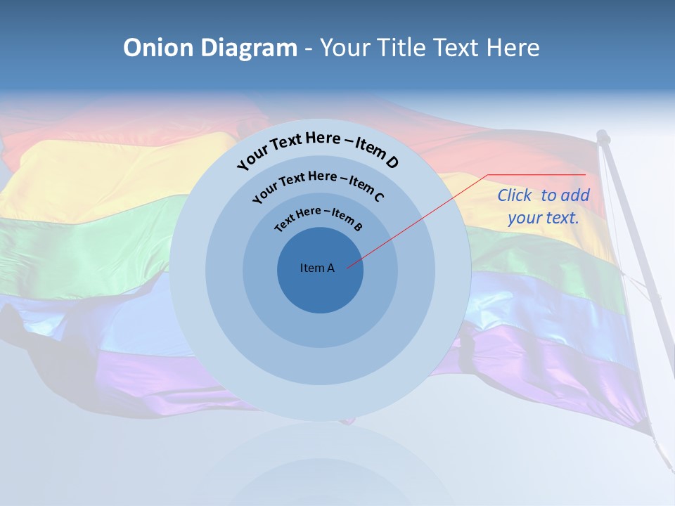 Sunlight Gay Pride Flag Over Sized PowerPoint Template