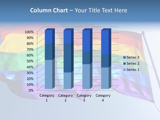 Sunlight Gay Pride Flag Over Sized PowerPoint Template