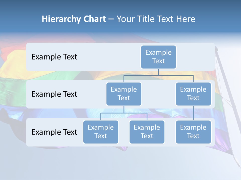 Sunlight Gay Pride Flag Over Sized PowerPoint Template