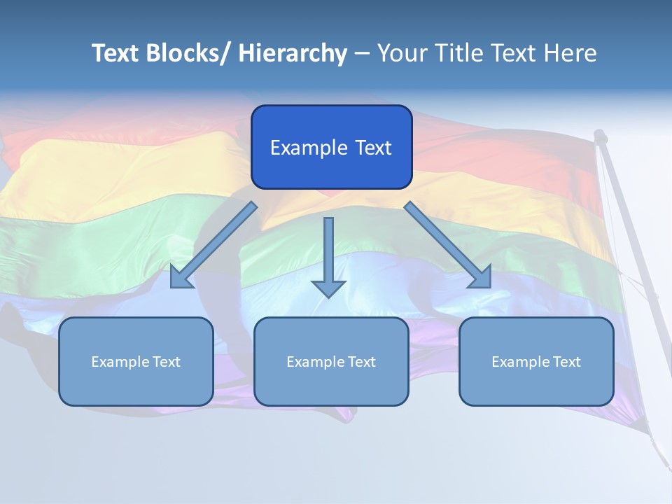 Sunlight Gay Pride Flag Over Sized PowerPoint Template