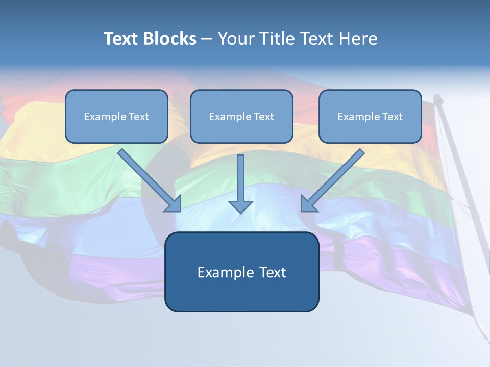 Sunlight Gay Pride Flag Over Sized PowerPoint Template