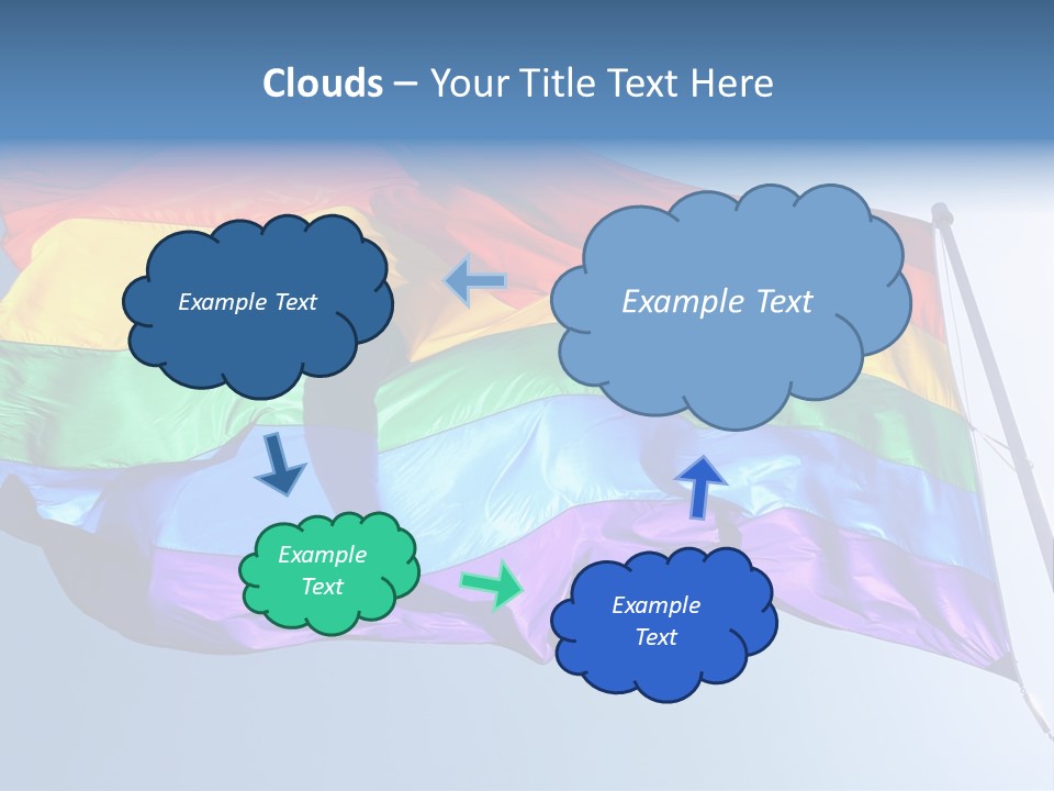 Sunlight Gay Pride Flag Over Sized PowerPoint Template
