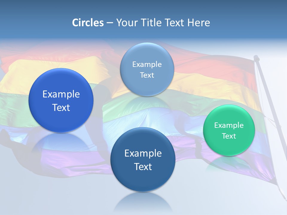 Sunlight Gay Pride Flag Over Sized PowerPoint Template