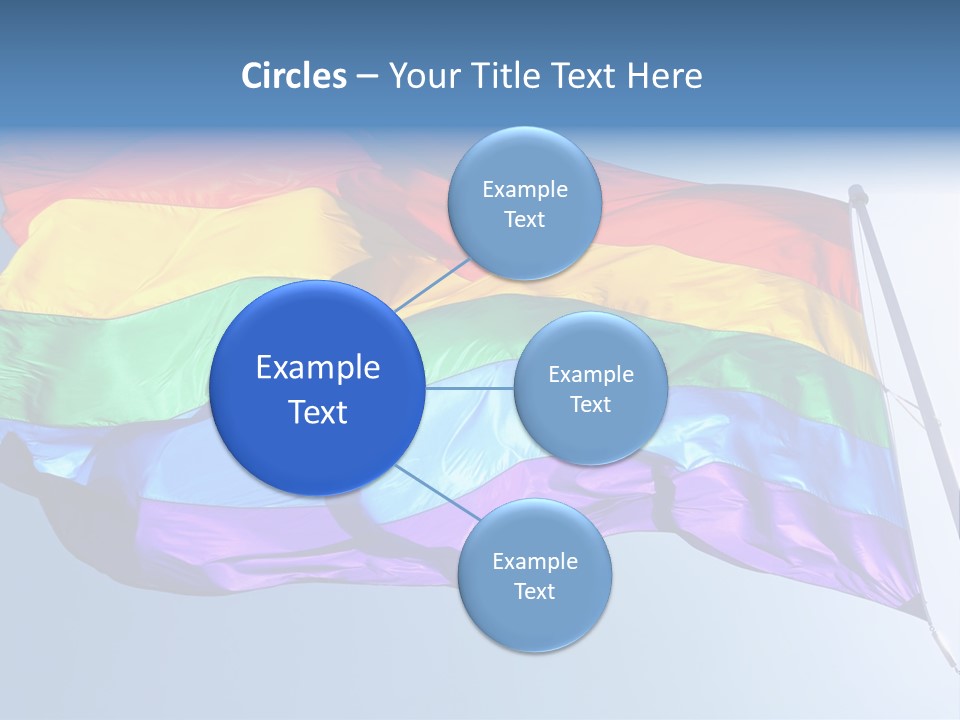 Sunlight Gay Pride Flag Over Sized PowerPoint Template