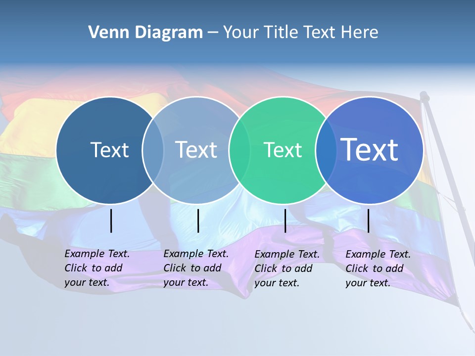 Sunlight Gay Pride Flag Over Sized PowerPoint Template
