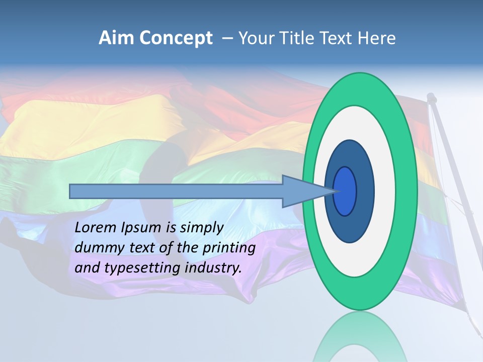 Sunlight Gay Pride Flag Over Sized PowerPoint Template