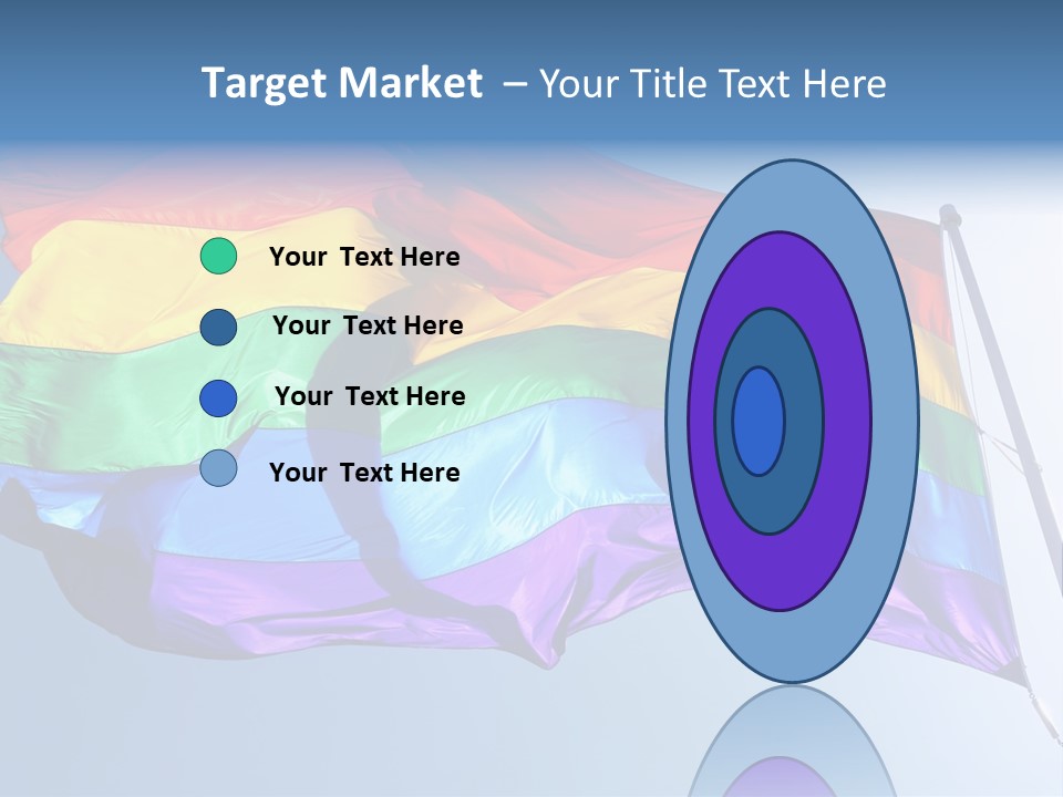 Sunlight Gay Pride Flag Over Sized PowerPoint Template