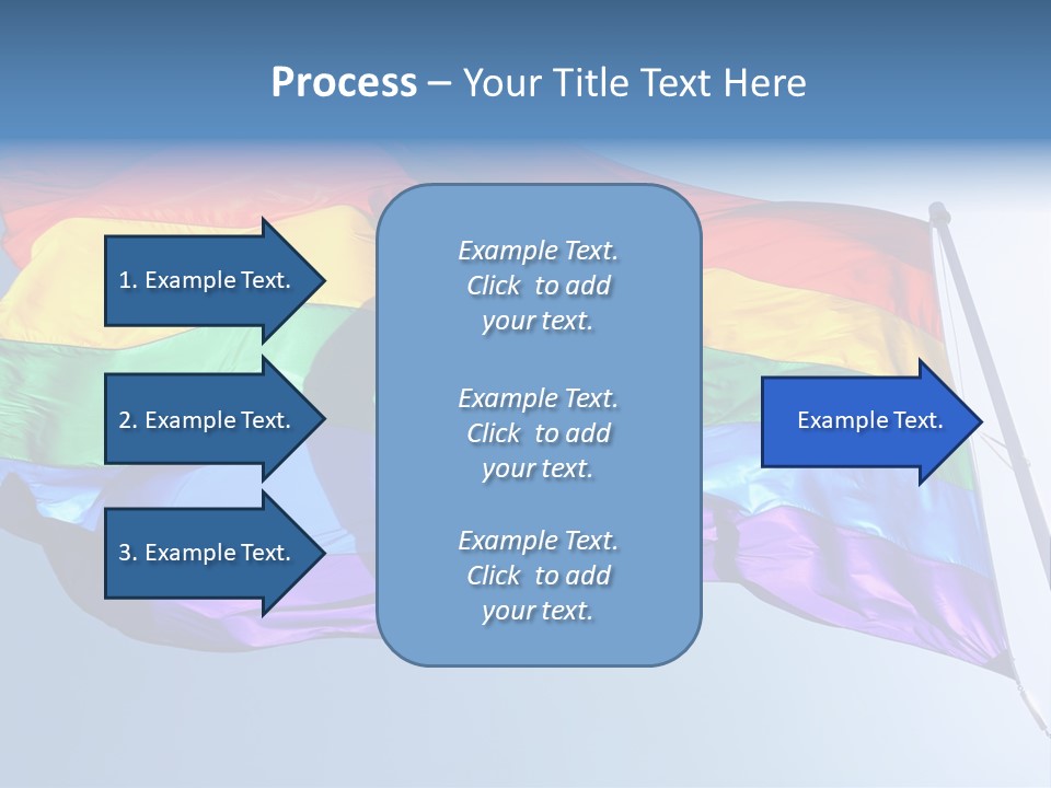 Sunlight Gay Pride Flag Over Sized PowerPoint Template