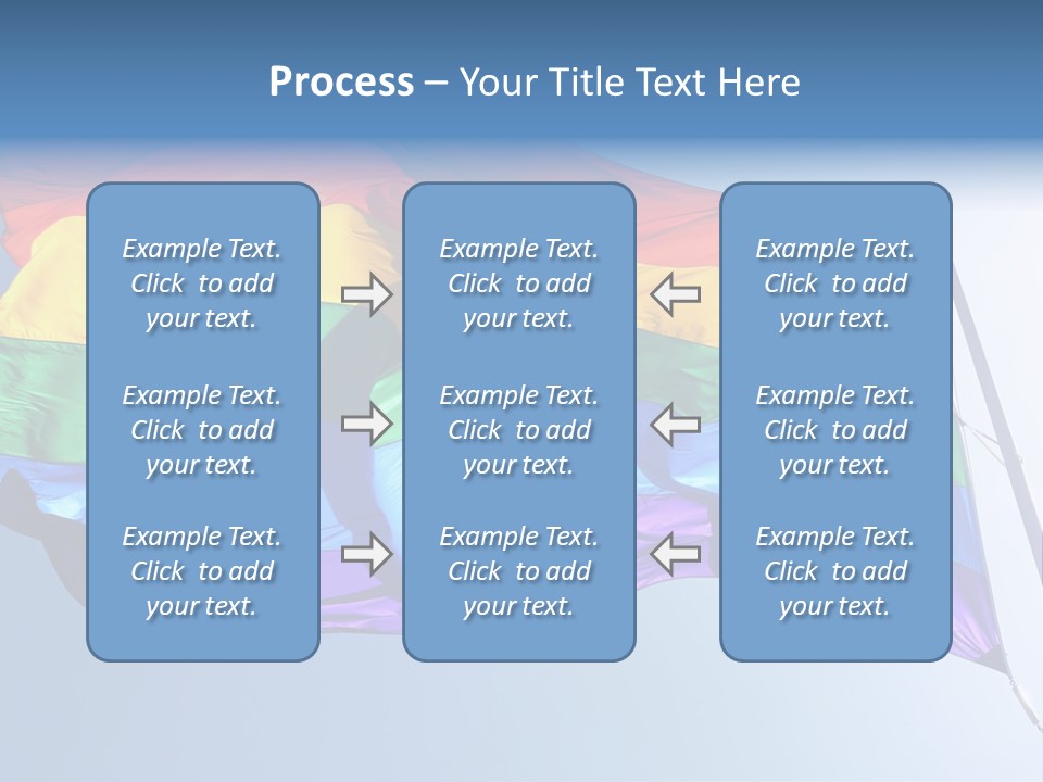 Sunlight Gay Pride Flag Over Sized PowerPoint Template