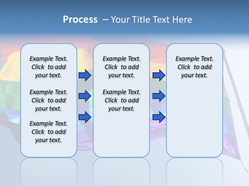 Sunlight Gay Pride Flag Over Sized PowerPoint Template