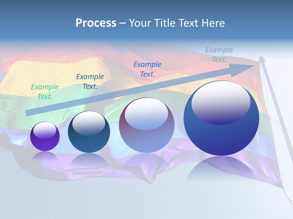 Sunlight Gay Pride Flag Over Sized PowerPoint Template