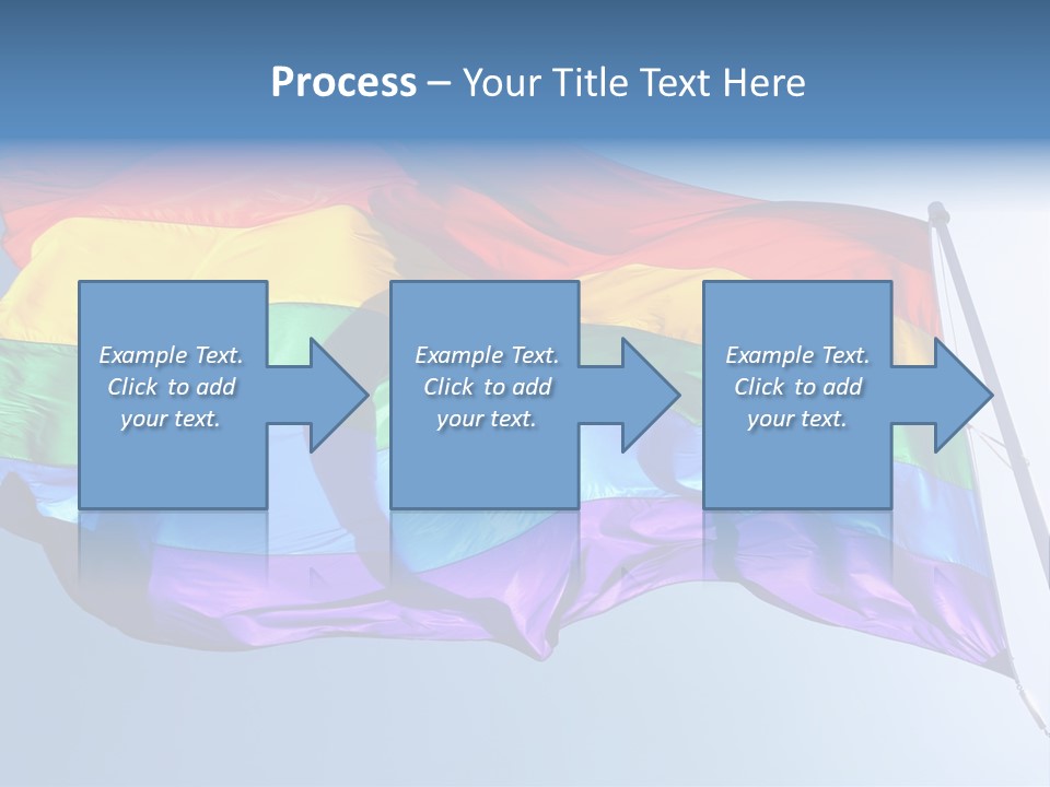 Sunlight Gay Pride Flag Over Sized PowerPoint Template