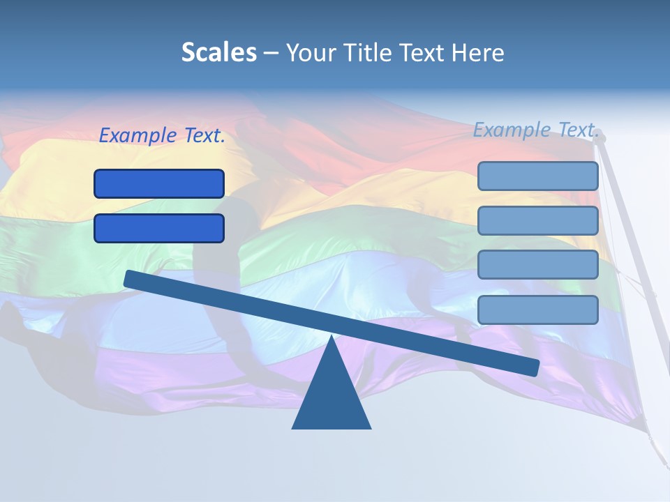 Sunlight Gay Pride Flag Over Sized PowerPoint Template