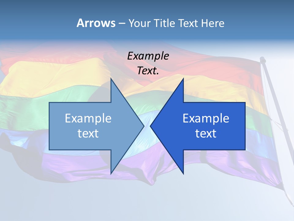 Sunlight Gay Pride Flag Over Sized PowerPoint Template