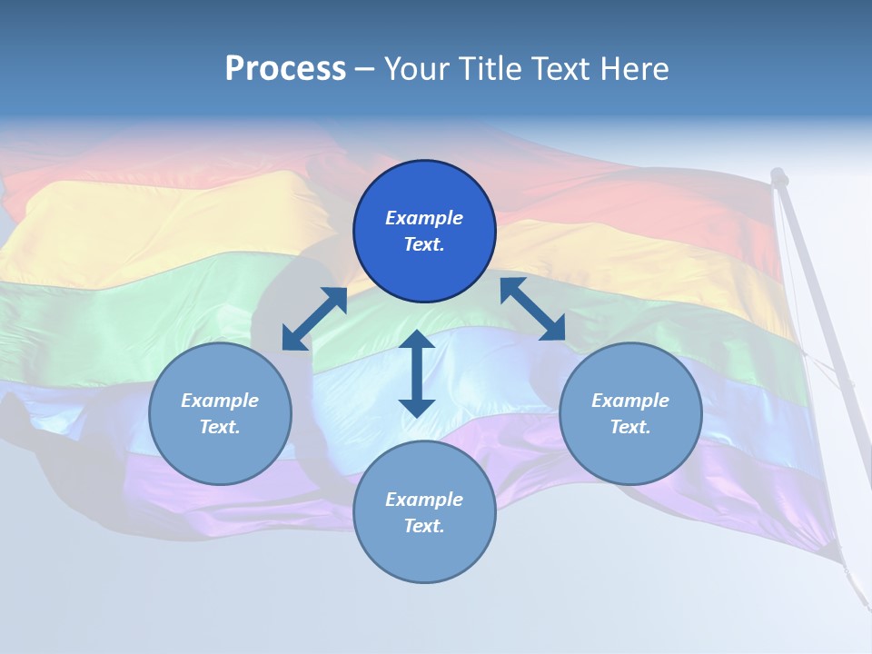 Sunlight Gay Pride Flag Over Sized PowerPoint Template