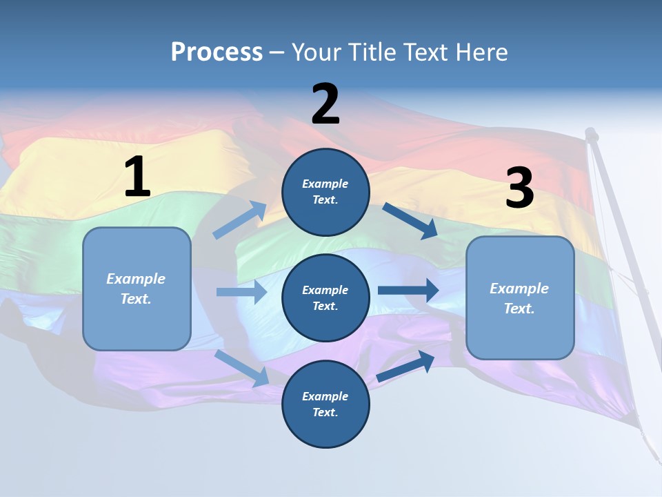 Sunlight Gay Pride Flag Over Sized PowerPoint Template