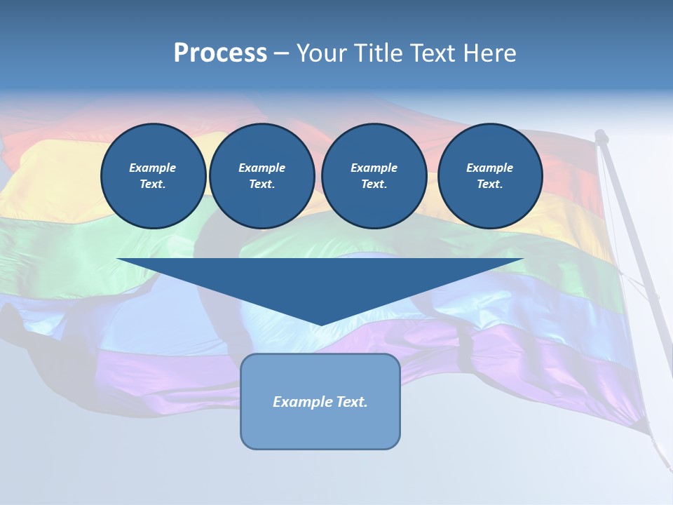 Sunlight Gay Pride Flag Over Sized PowerPoint Template