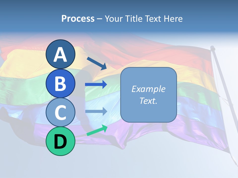 Sunlight Gay Pride Flag Over Sized PowerPoint Template