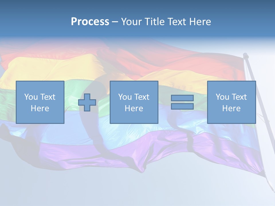 Sunlight Gay Pride Flag Over Sized PowerPoint Template